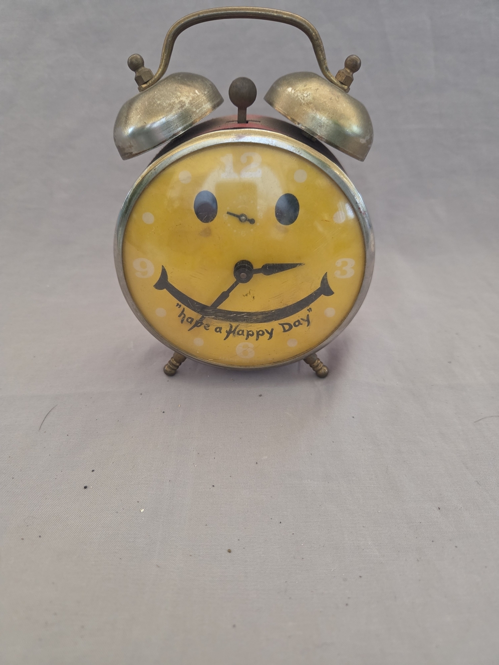 Yellow Smiley Face Wall Clock - Hope a Happy Day